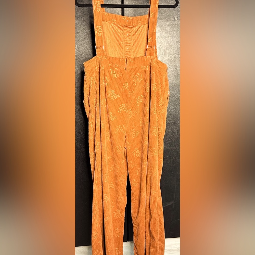 Cider Burnt orange corduroy overalls - Picture 3 of 4